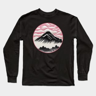 Japanese Mountain Vintage Art Landscape Long Sleeve T-Shirt